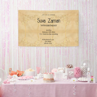 Elegantes Einfaches Süßes Graues 20. Geburtstag Banner