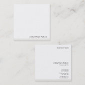 Elegantes Einfaches Template Beruflich modern Quadratische Visitenkarte (Vorne/Hinten)