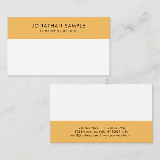 Elegantes Einfaches Template Beruflich modern Visitenkarte (Vorne/Hinten)