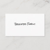 Elegantes einfaches Template Handwriting Skript Mo Visitenkarte (Vorderseite)