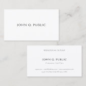 Elegantes einfaches Template Modernes Minimalistis Visitenkarte (Vorne/Hinten)