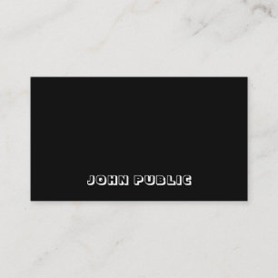 Elegantes Einfaches Template Modernes Schwarz-weiß Visitenkarte