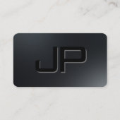 Elegantes, einfaches Template Schwarz Monogramm Visitenkarte (Vorderseite)
