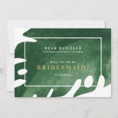 Elegantes, einfaches tropisches Blatt Einladung (Vorderseite)