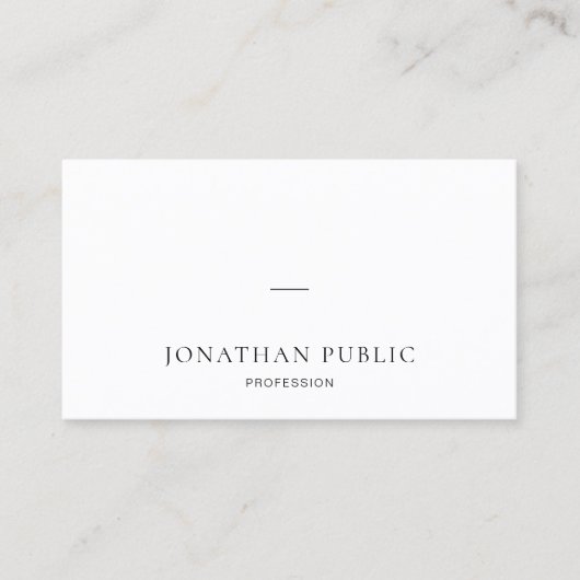 Elegantes, einfaches und Minimalistisches Design Visitenkarte (Vorderseite)