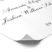 Elegantes einfaches und modernes Hochzeitszeichen Poster (Ecke)