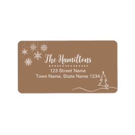 Elegantes einfaches Weihnachtsadressen-Label Adressaufkleber