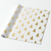 Elegantes, einfaches Weihnachtsbaummuster Geschenkpapier (Ungerollt)