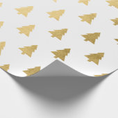 Elegantes, einfaches Weihnachtsbaummuster Geschenkpapier (Ecke)