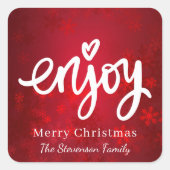 Elegantes einfaches Weihnachtsgebäck Quadratischer Aufkleber (Vorderseite)