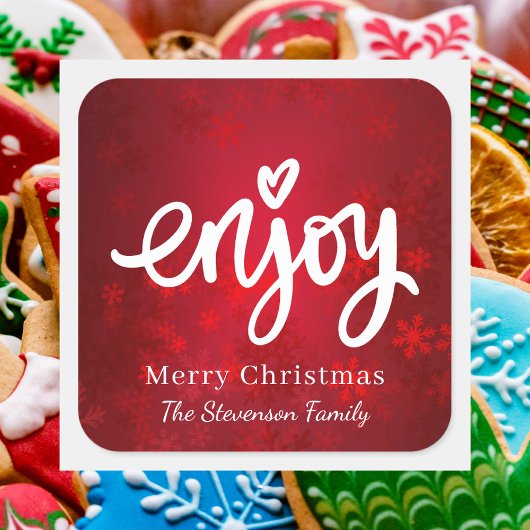 Elegantes einfaches Weihnachtsgebäck Quadratischer Aufkleber