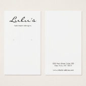 Elegantes, einfaches Weißes Ohrring-Display (Vorne & Hinten)