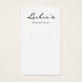 Elegantes, einfaches Weißes Ohrring-Display (Vorderseite)