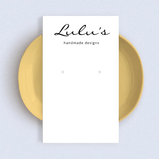 Elegantes, einfaches Weißes Ohrring-Display