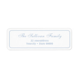 Elegantes, einfaches, weißes Rücksendelabel