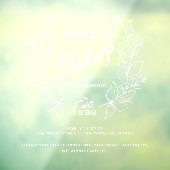 Elegantes, einfaches weißes, weißes, weißes, weiße fensteraufkleber (Blatt 3)