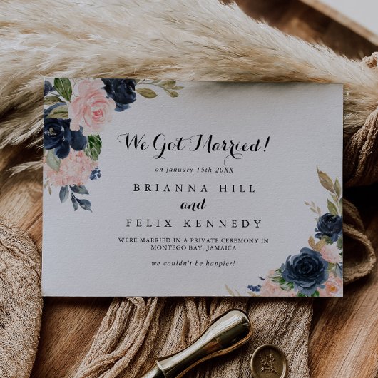 Elegantes Einfaches Winter-Floral-Kalligrafie Ankündigung