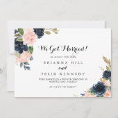 Elegantes Einfaches Winter-Floral-Kalligrafie Ankündigung (Vorderseite)