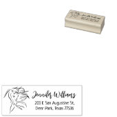 Elegantes Einhorn, benutzerdefinierte Rücksendeadr Gummistempel (Stempel)