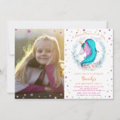 Elegantes Einhorn Foto Einladung (Vorderseite)