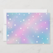 Elegantes Einhorn Foto Einladung (Rückseite)