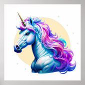 Elegantes Einhorn Poster (Vorne)