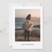 Elegantes einjähriges Foto-Party Einladung (Rückseite)