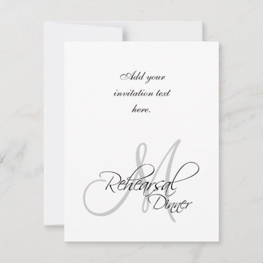 Elegantes Einladung (Rückseite)