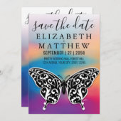 Elegantes Einladungs-Auto mit Bow- und Herzfunken Einladung (Vorne/Hinten)