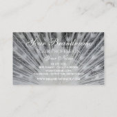 Elegantes, einzigartiges Design Pfau Weiß Schwarz Visitenkarte (Rückseite)