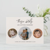 Elegantes, einzigartiges Foto der Kindheit Save The Date (Stehend Vorderseite)