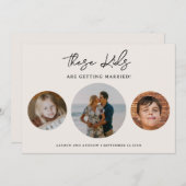 Elegantes, einzigartiges Foto der Kindheit Save The Date (Vorne/Hinten)