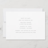 Elegantes einzigartiges Foto Hochzeit speichern Si Save The Date (Rückseite)