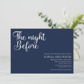 Elegantes einzigartiges Typografie-Probe-Dinner Einladung (Stehend Vorderseite)