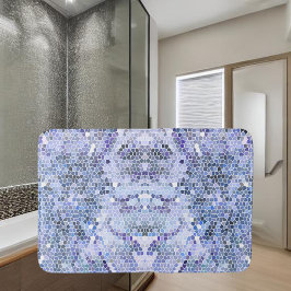 Elegantes, eisblaues Mosaik, modern Badematte