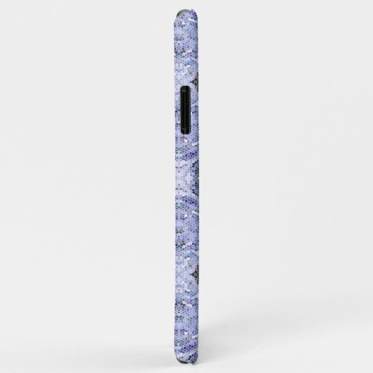 Elegantes, eisblaues Mosaik, modern Case-Mate iPhone Hülle (Hinten/Rechts)