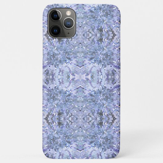 Elegantes, eisblaues Mosaik, modern Case-Mate iPhone Hülle (Rückseite)
