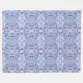 Elegantes, eisblaues Mosaik, modern Fleecedecke (Vorderseite (Horizontal))