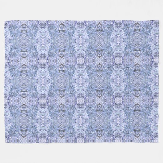 Elegantes, eisblaues Mosaik, modern Fleecedecke (Vorderseite (Horizontal))