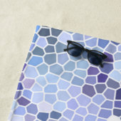 Elegantes, eisblaues Mosaik, modern Strandtuch (Beispiel)