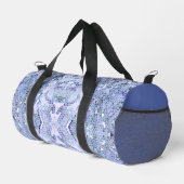 Elegantes eisblaues Mosaik, moderner Brauch Duffle Bag (Rechte Ecke)