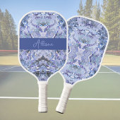 Elegantes eisblaues Mosaik, moderner Brauch Pickleball Schläger