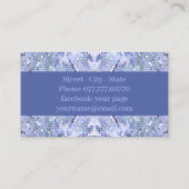 Elegantes eisblaues Mosaik, moderner Brauch Visitenkarte (Rückseite)