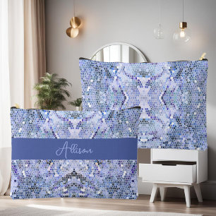 Elegantes eisblaues Mosaik, moderner Brauch Zubehörtasche