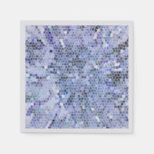 Elegantes eisblaues Mosaik Serviette (Vorderseite)