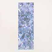 Elegantes eisblaues Mosaik Yogamatte (Rückseite)
