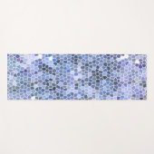 Elegantes eisblaues Mosaik Yogamatte (Vorderseite (Horizontal))