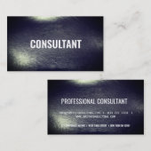 Elegantes, elegantes berufliches schwarzes Leder Visitenkarte (Vorne/Hinten)