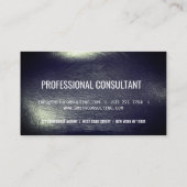 Elegantes, elegantes berufliches schwarzes Leder Visitenkarte (Rückseite)