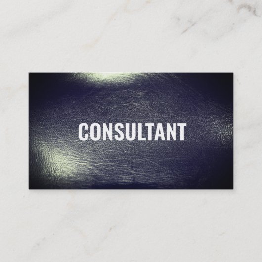 Elegantes, elegantes berufliches schwarzes Leder Visitenkarte (Vorderseite)